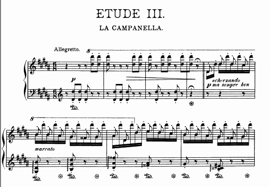 La Campanella sheet music